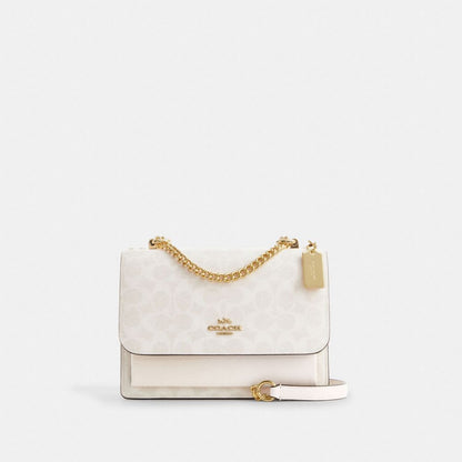 Coach Klare Crossbody Bag In Signature Canvas Gold White Chalk