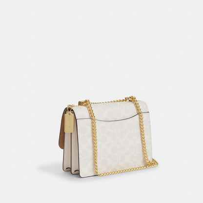 Coach Klare Crossbody Bag In Signature Canvas Gold White Chalk
