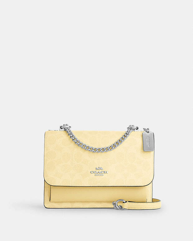 Klare Crossbody Bag In Signature Canvas Silver-Hay Silver-Hay