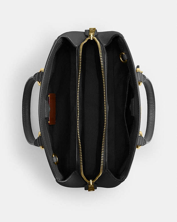 Savannah Small Carryall Bag Pebbled Leather-Gold-Black Pebbled Leather-Gold-Black