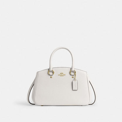 Savannah Small Carryall Bag Pebbled Leather-Gold-Chalk Pebbled Leather-Gold-Chalk