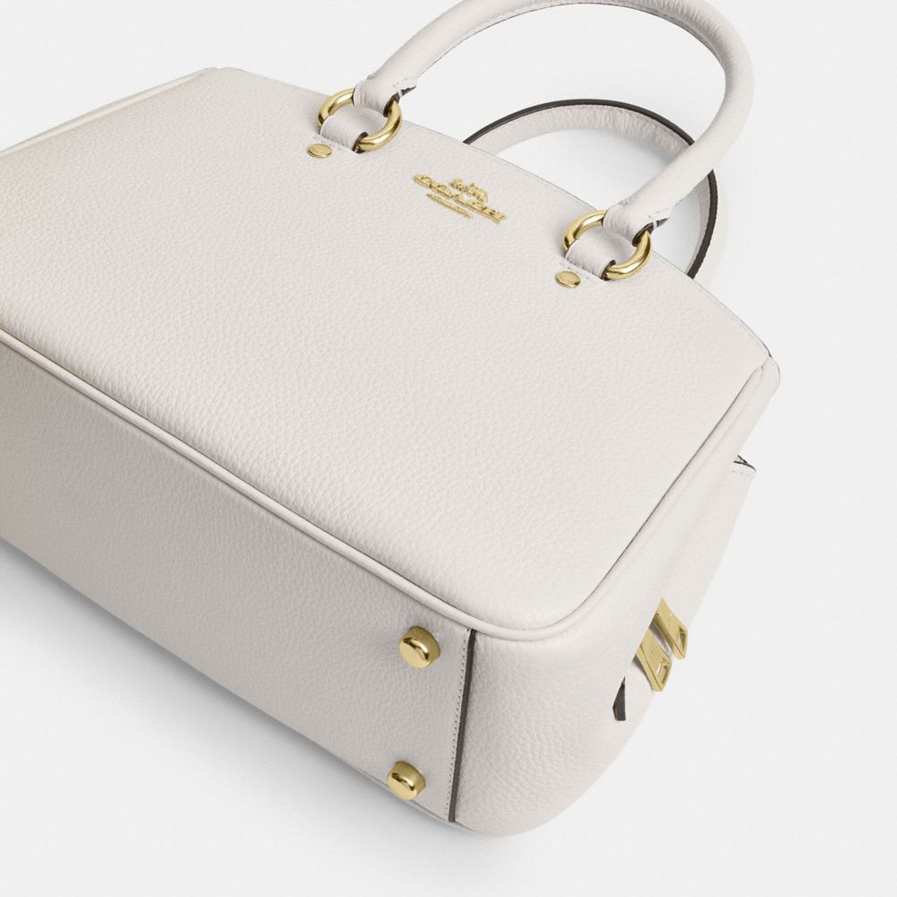 Savannah Small Carryall Bag Pebbled Leather-Gold-Chalk Pebbled Leather-Gold-Chalk