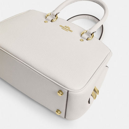 Savannah Small Carryall Bag Pebbled Leather-Gold-Chalk Pebbled Leather-Gold-Chalk