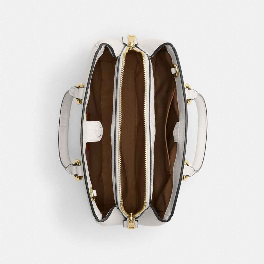 Savannah Small Carryall Bag Pebbled Leather-Gold-Chalk Pebbled Leather-Gold-Chalk