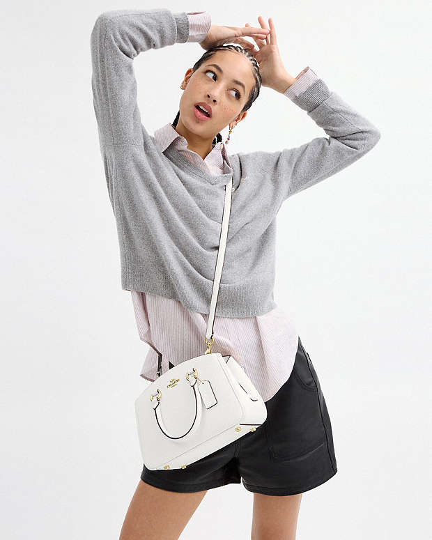 Savannah Small Carryall Bag Pebbled Leather-Gold-Chalk Pebbled Leather-Gold-Chalk