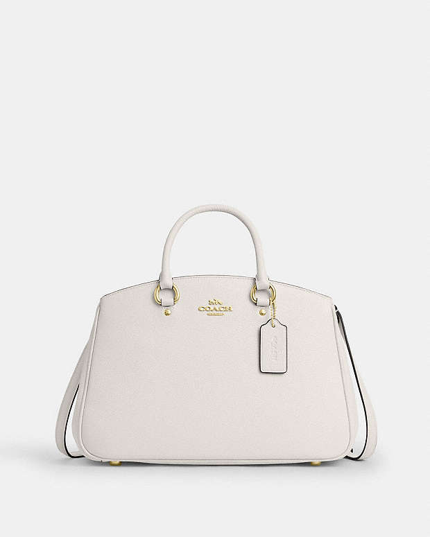 Savannah Carryall Bag Pebbled Leather-Gold-Chalk Pebbled Leather-Gold-Chalk