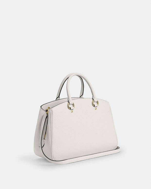 Savannah Carryall Bag Pebbled Leather-Gold-Chalk Pebbled Leather-Gold-Chalk