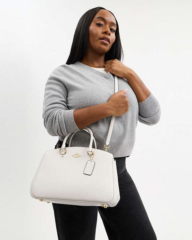 Savannah Carryall Bag Pebbled Leather-Gold-Chalk Pebbled Leather-Gold-Chalk