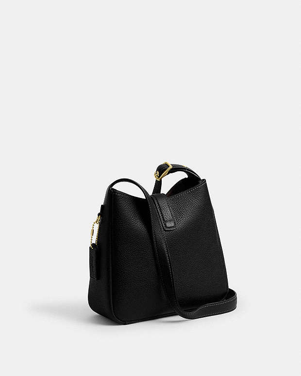 Hadley Mini Crossbody Bag Pebbled Leather-Gold-Black Pebbled Leather-Gold-Black