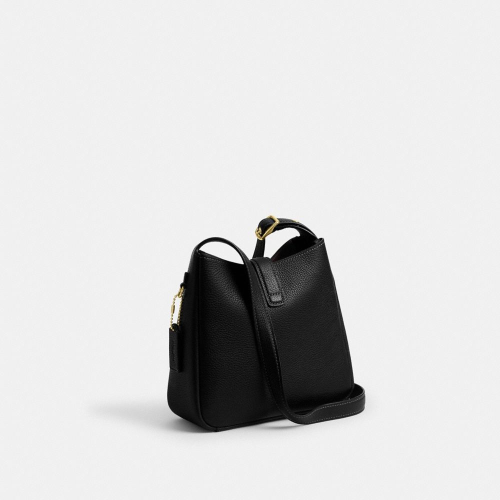 Hadley Mini Crossbody Bag Pebbled Leather-Gold-Black Pebbled Leather-Gold-Black