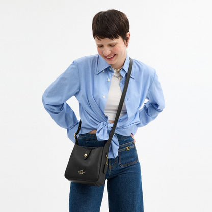 Coach Hadley Mini Crossbody Bag Gold Black