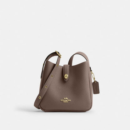 Hadley Mini Crossbody Bag Pebbled Leather-Gold-Dark Stone Pebbled Leather-Gold-Dark Stone