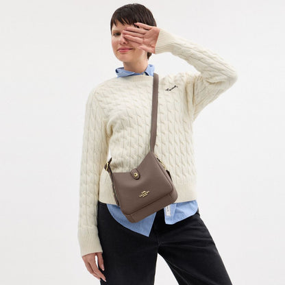 Hadley Mini Crossbody Bag Pebbled Leather-Gold-Dark Stone Pebbled Leather-Gold-Dark Stone