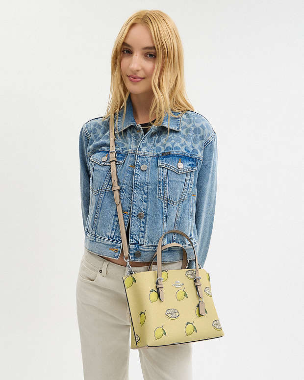 Mollie Tote Bag 25 With Lemon Print Sv-Garden Glade Multi Sv-Garden Glade Multi