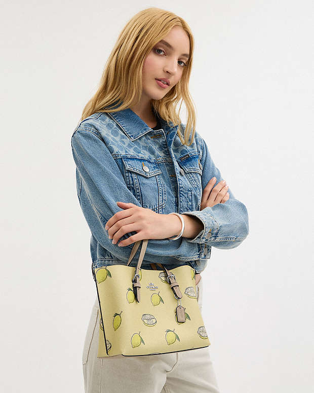 Mollie Tote Bag 25 With Lemon Print Sv-Garden Glade Multi Sv-Garden Glade Multi
