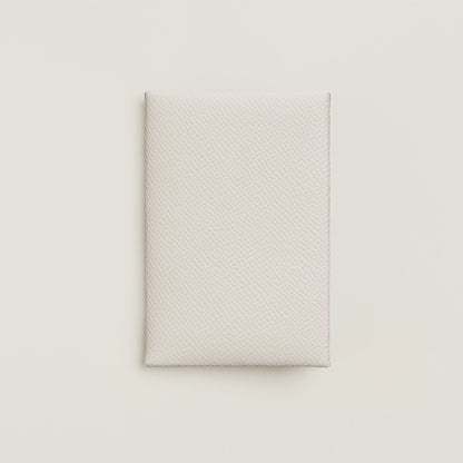  Hermes Calvi Card Holder Gris Ple