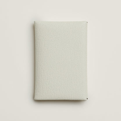  Hermes Calvi Card Holder Mushroom