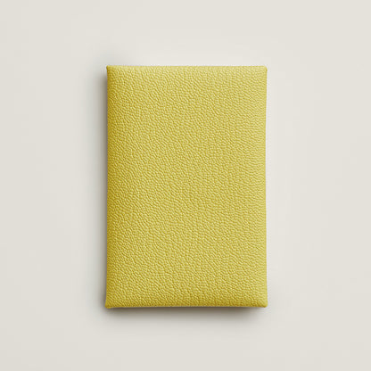  Hermes Calvi Card Holder Limoncello