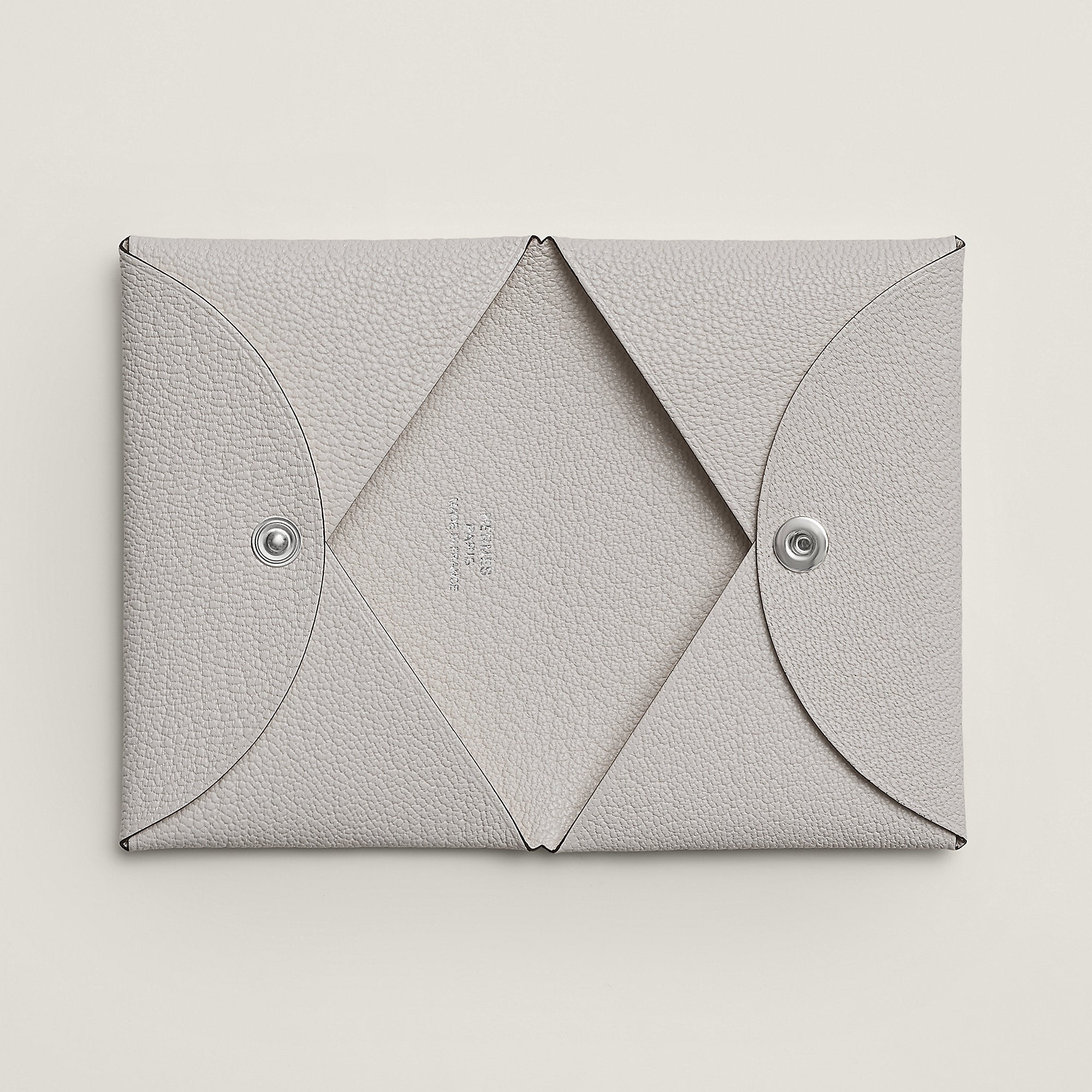  Hermes Calvi Card Holder Toupe