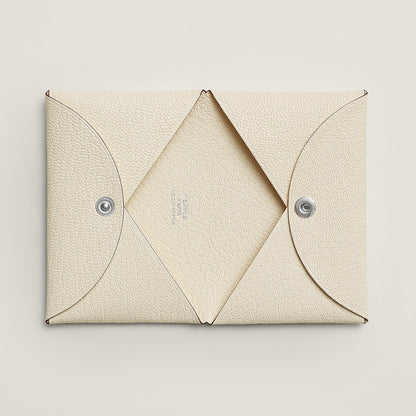  Hermes Calvi Card Holder Nata