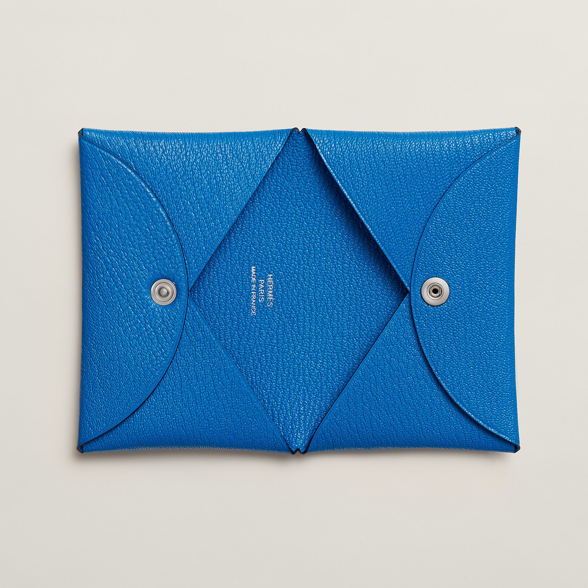  Hermes Calvi Card Holder Toupe