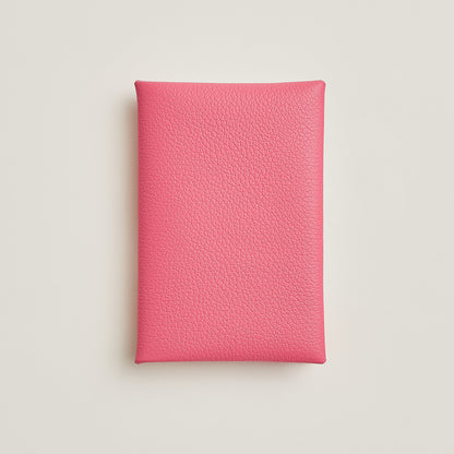  Hermes Calvi Card Holder Rose Azale