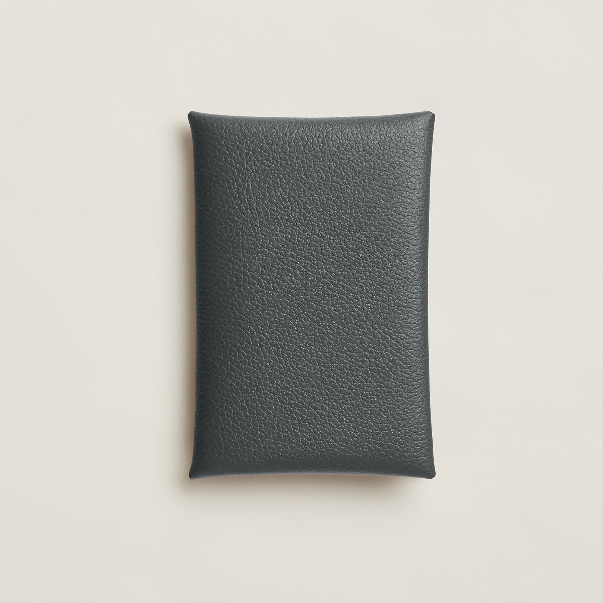  Hermes Calvi Card Holder Gris Misty