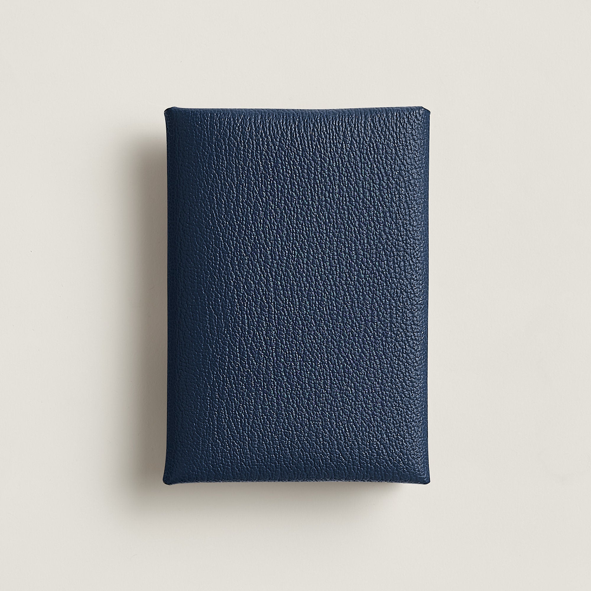  Hermes Calvi Duo Compact Card Holder Navy