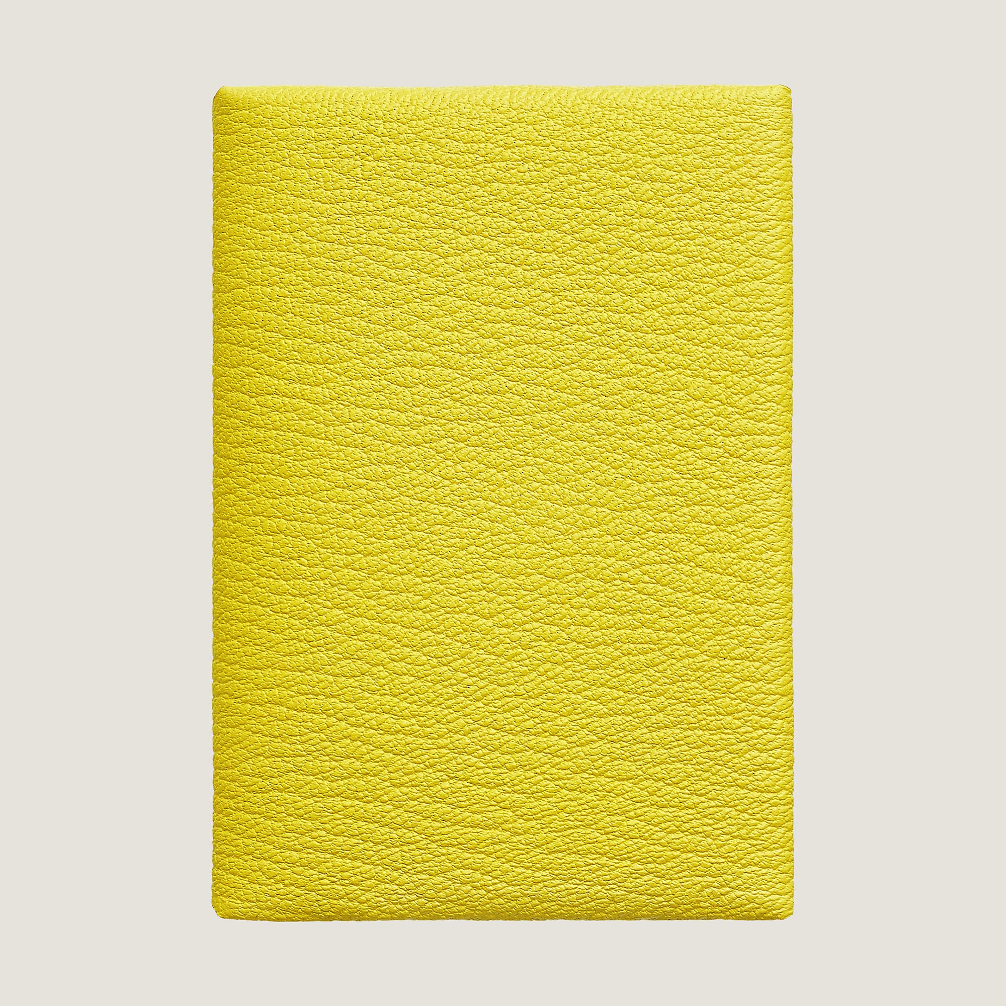  Hermes Calvi Duo Compact Card Holder Jaune Citron