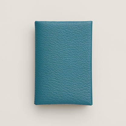  Hermes Calvi Duo Compact Card Holder Jaune Citron