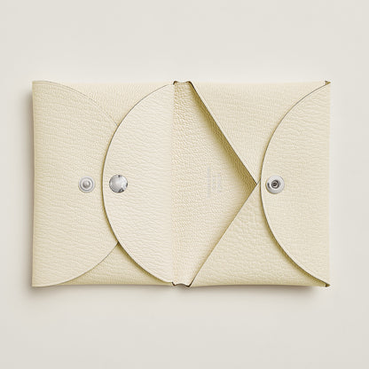  Hermes Calvi Duo Compact Card Holder Nata