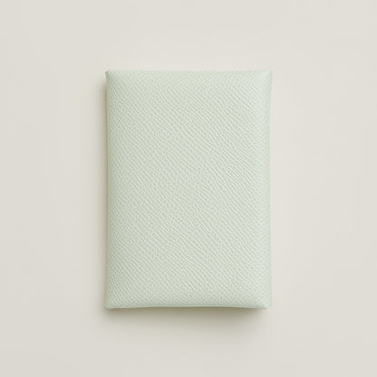  Hermes Calvi Duo Compact Card Holder Jaune Citron