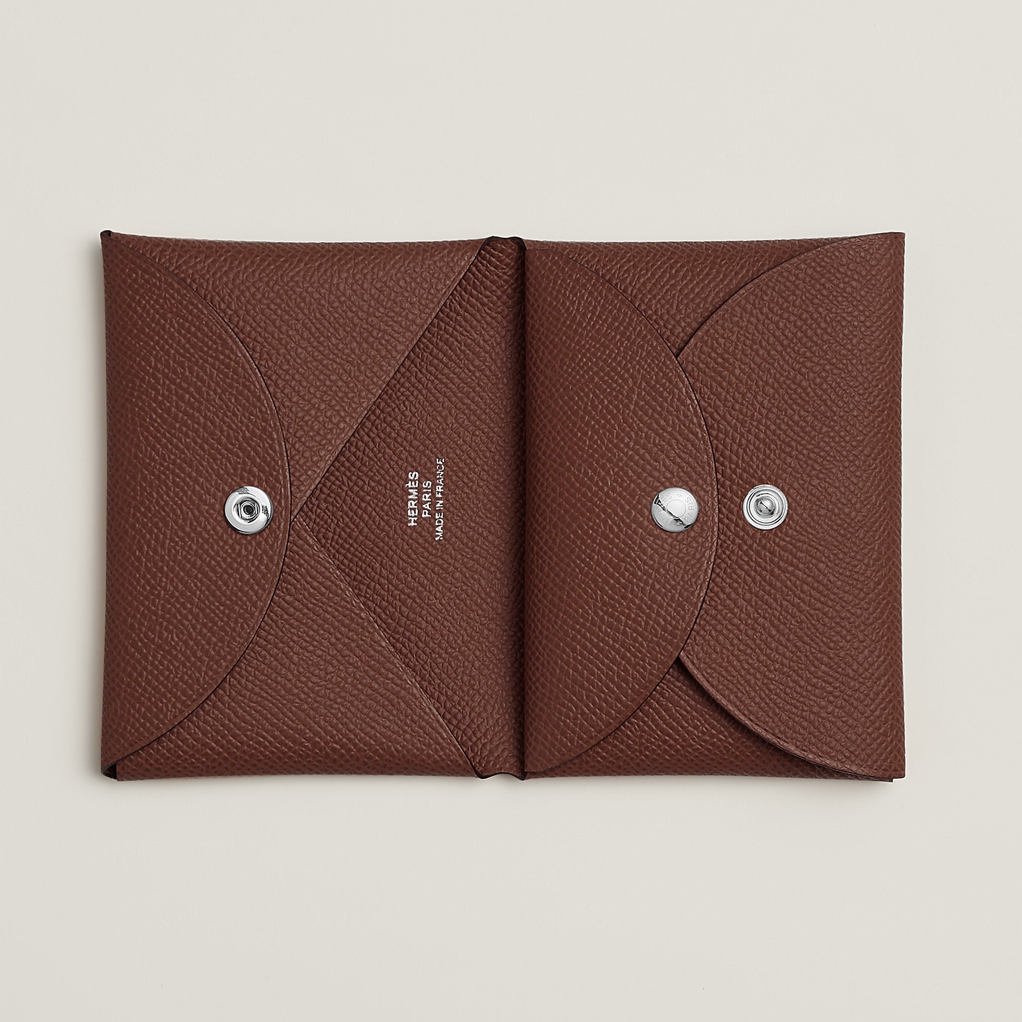  Hermes Calvi Duo Compact Card Holder Terre