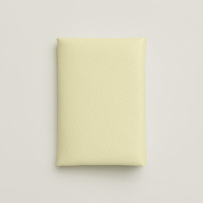  Hermes Calvi Duo Compact Card Holder Jaune Milton
