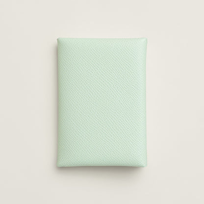  Hermes Calvi Duo Compact Card Holder Vert Peppermint