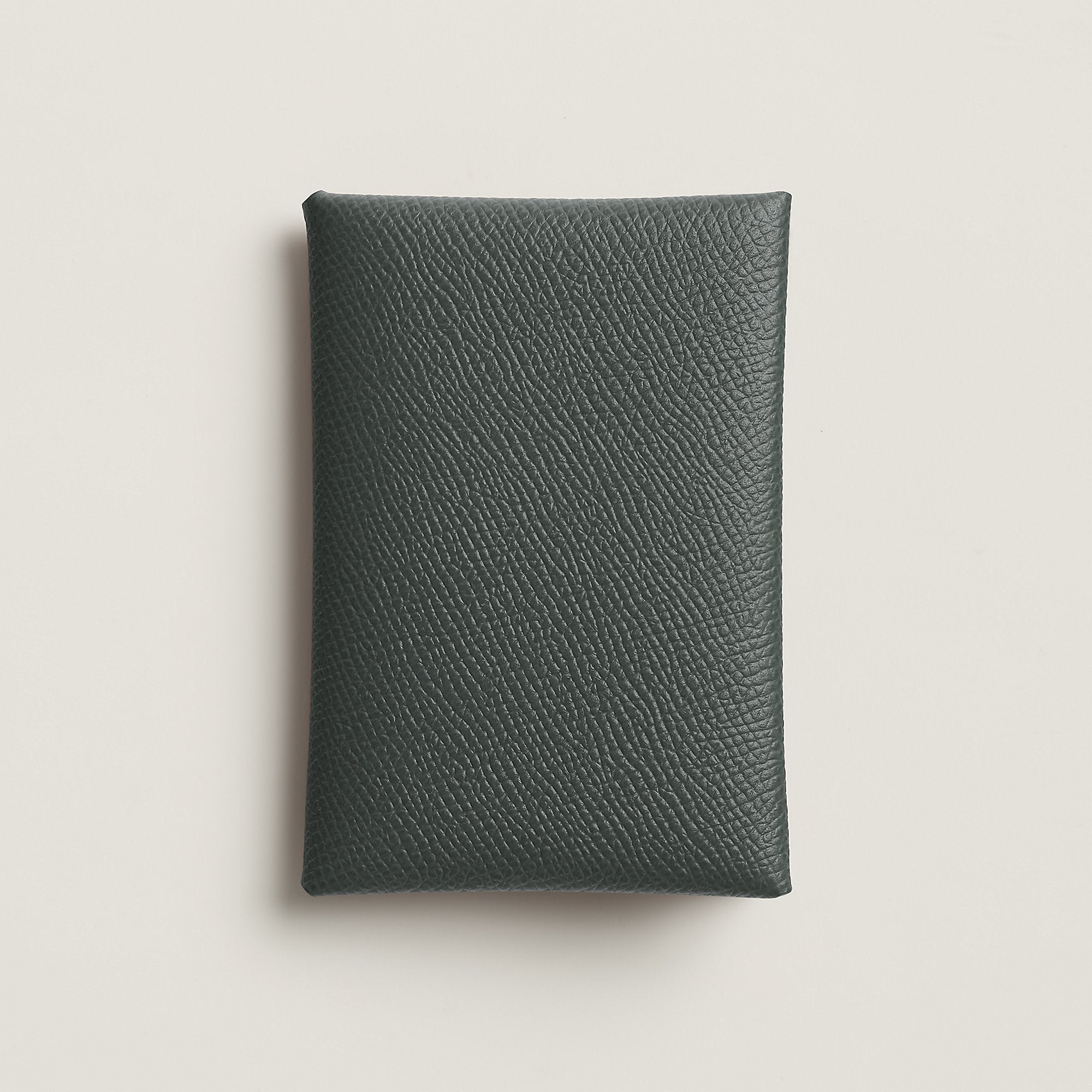  Hermes Calvi Duo Compact Card Holder Vert Mangrove