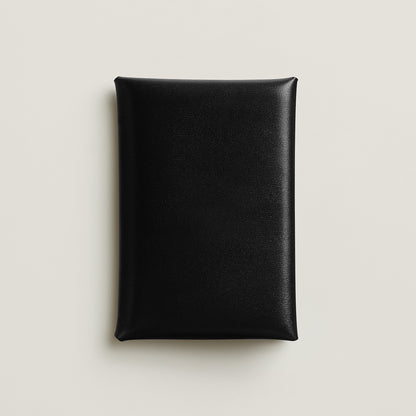  Hermes Calvi Duo Compact Card Holder Noir
