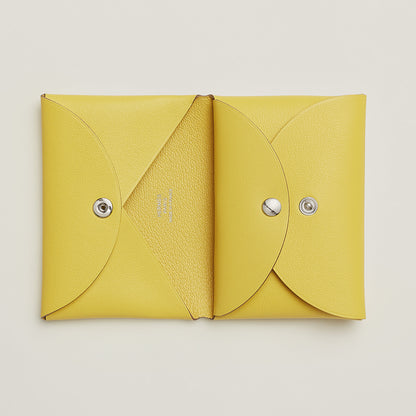  Hermes Calvi Duo Compact Card Holder Lime
