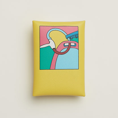  Hermes Calvi Duo Compact Card Holder Lime