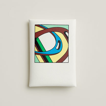  Hermes Calvi Duo Compact Card Holder Blanc