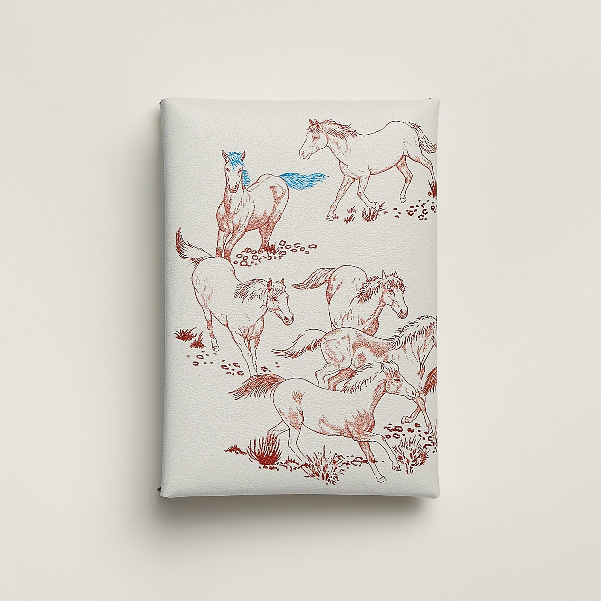  Hermes Calvi Duo Compact Card Holder Blanc