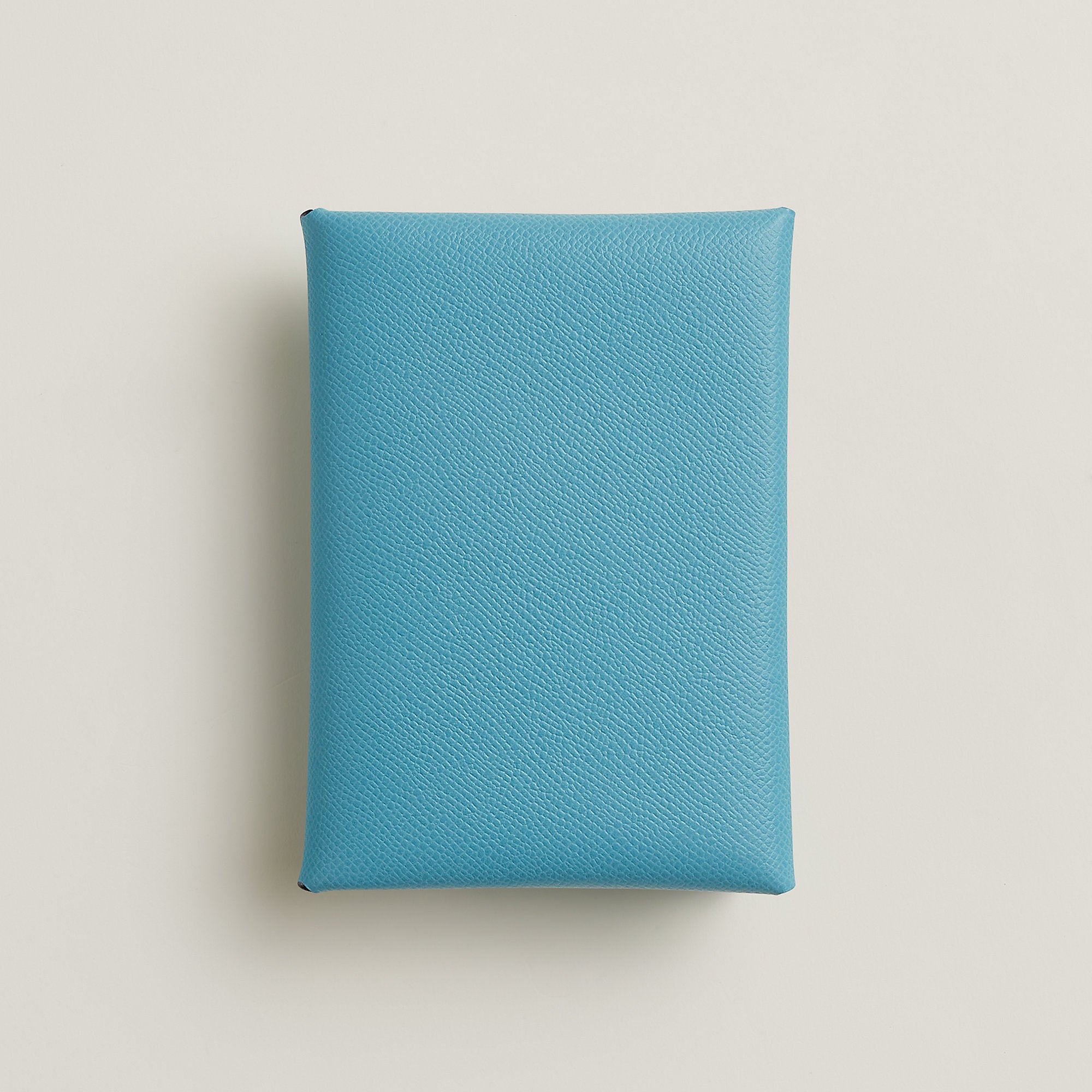  Hermes Calvi Duo Compact Card Holder Bleu Du Nord