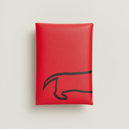  Hermes Calvi Duo Compact Card Holder Jaune Citron