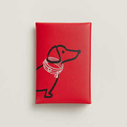  Hermes Calvi Duo Compact Card Holder Jaune Citron