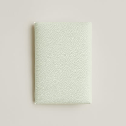  Hermes Calvi Duo Compact Verso Card Holder Vert Fizz