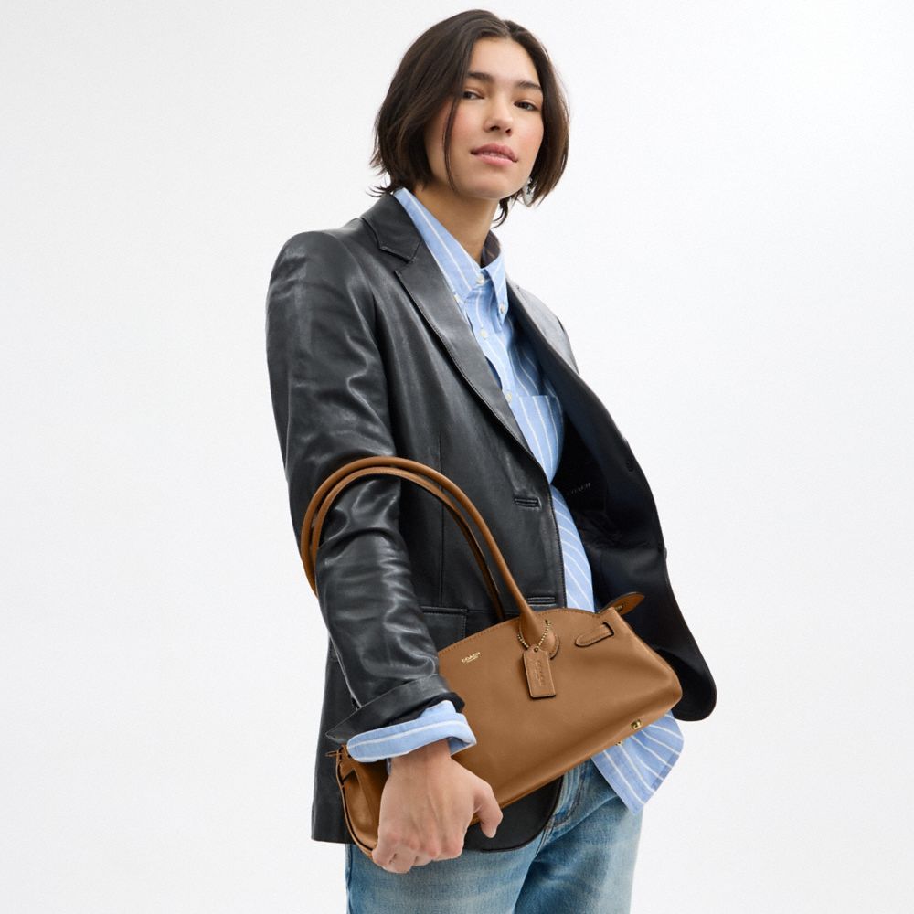 Coach Empire Carryall Bag 34 Brass Honey Brown
