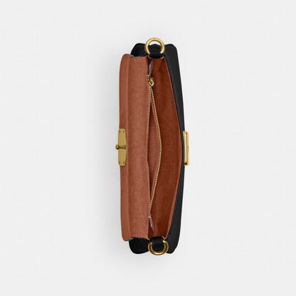 Coach Jet Shoulder Bag Brass Black