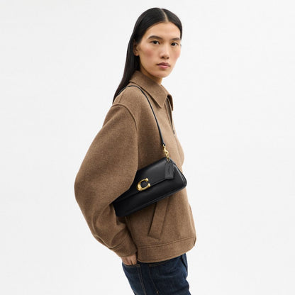 Coach Jet Shoulder Bag Brass Black