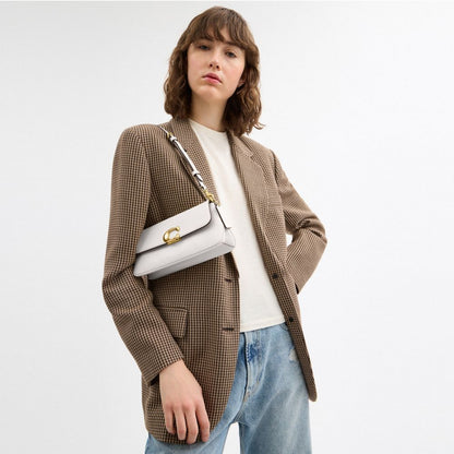 Coach Jet Shoulder Bag Brass Chalk