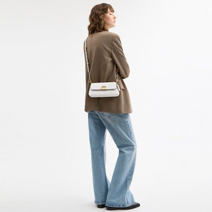 Coach Jet Shoulder Bag Brass Chalk